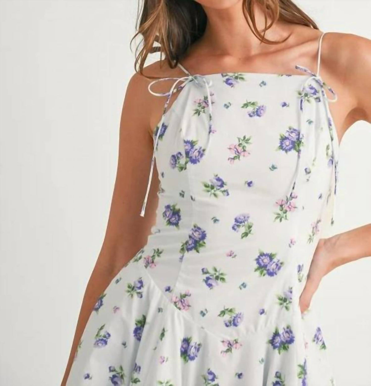 Mable - Floral Print Mini Dress