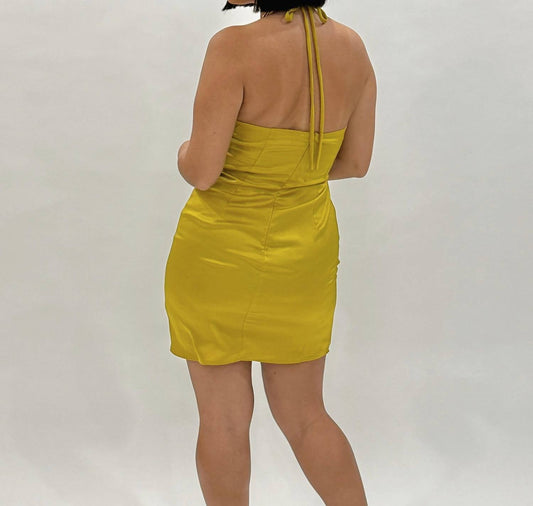 Mable - Halter Satin Dress - clothing - dresses - green
