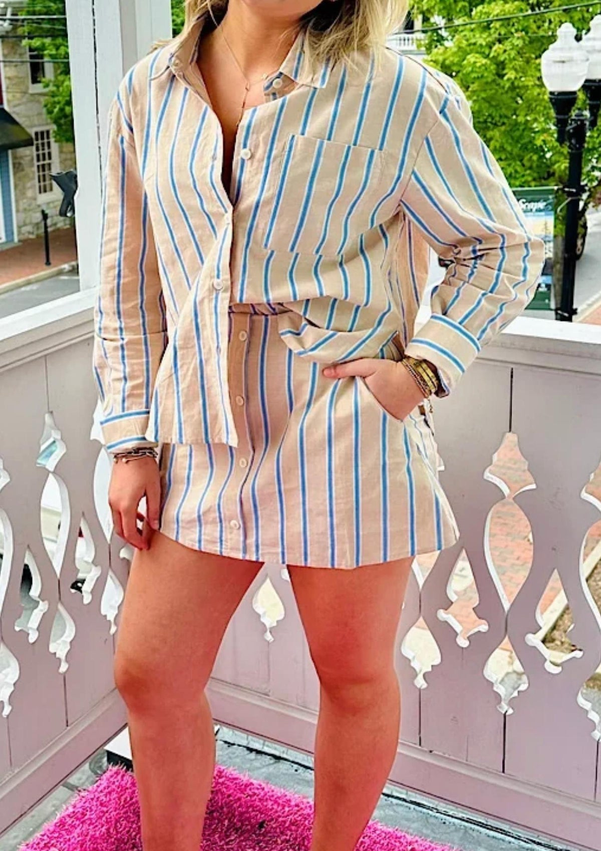 Mable - Loryn Pin Stripe Shirt