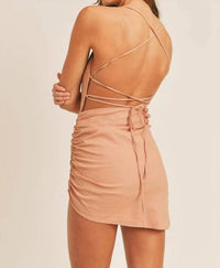 Mable - Open Back Lace Up Dress