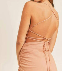 Mable - Open Back Lace Up Dress