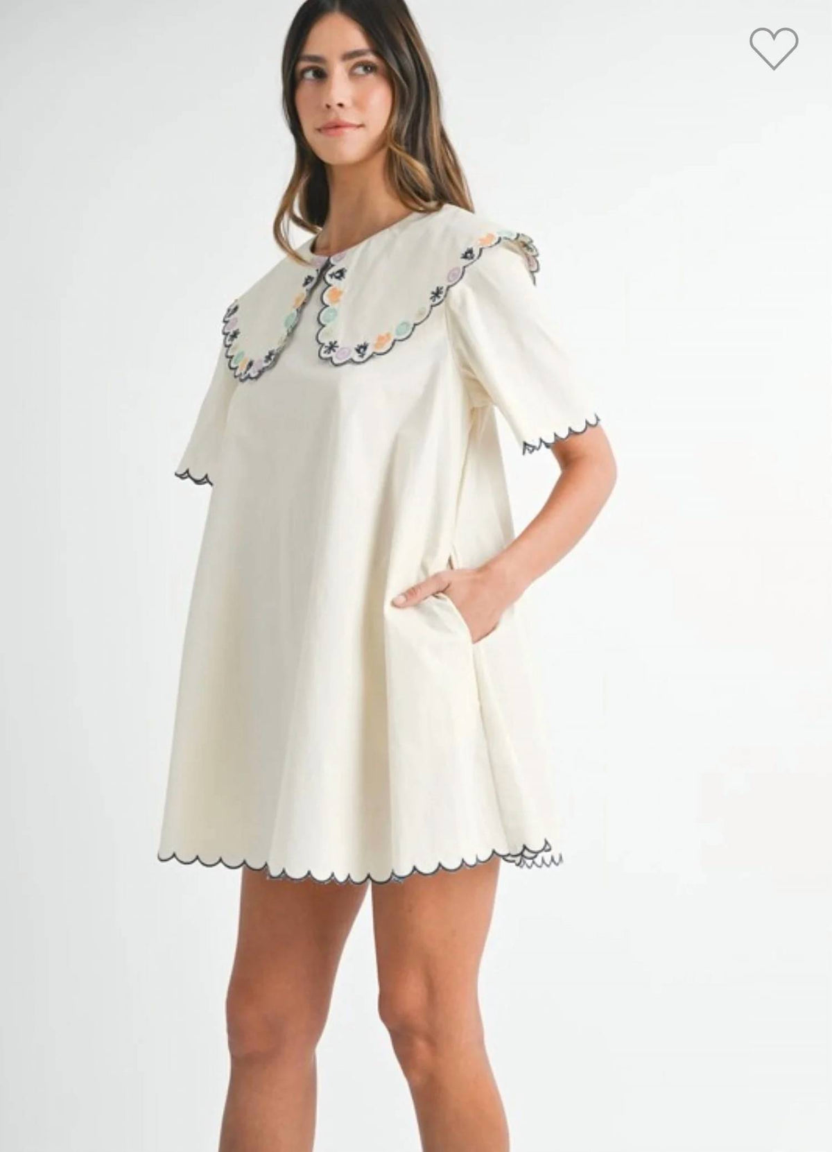 Mable - Peter Pan Collar Mini Dress