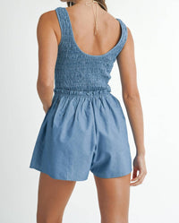 Mable - Ruched Short Romper