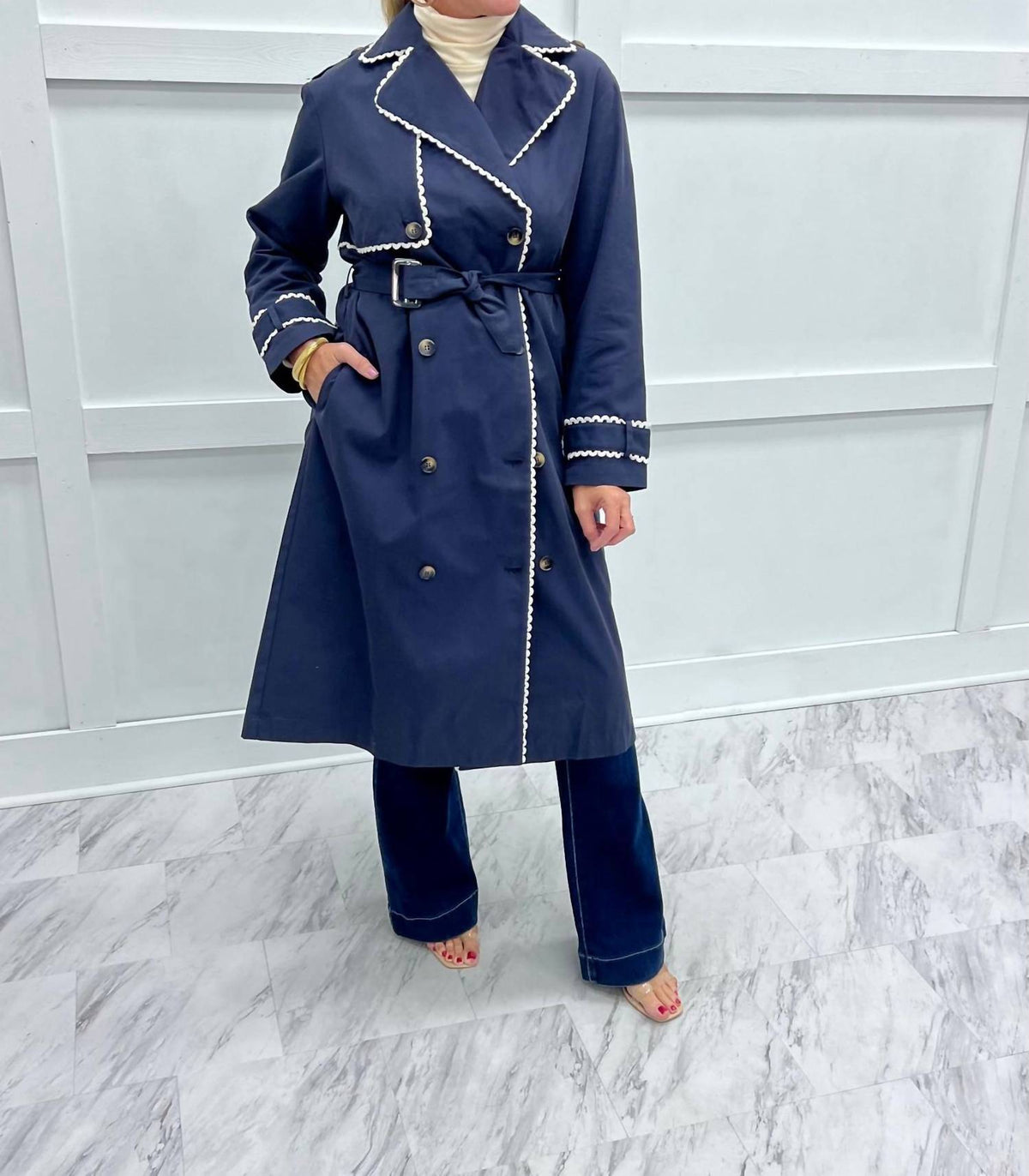 Mable - Scalloped Trench Coat