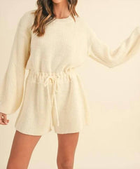 Mable - Seraphina Romper - acrylic - beige - clothing