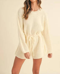 Mable - Seraphina Romper - acrylic - beige - clothing