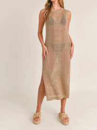 Mable - Sleeveless Crochet Knit Cover Up