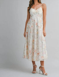 Mable - Spaghetti Adjustable Strap Midi Dress