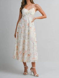 Mable - Spaghetti Adjustable Strap Midi Dress