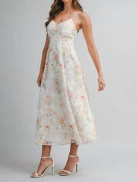 Mable - Spaghetti Adjustable Strap Midi Dress
