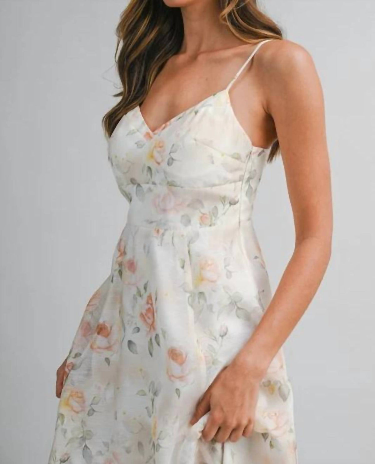Mable - Spaghetti Adjustable Strap Midi Dress