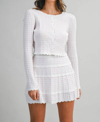 Mable - Stripe Pointelle Knit Set