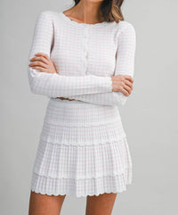Mable - Stripe Pointelle Knit Set