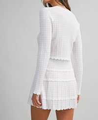 Mable - Stripe Pointelle Knit Set