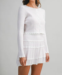 Mable - Stripe Pointelle Knit Set