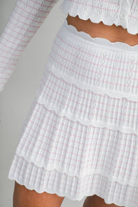 Mable - Stripe Pointelle Knit Set