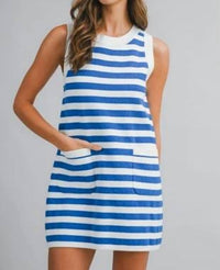 Mable - Striped Sleeveless Knit Mini Dress