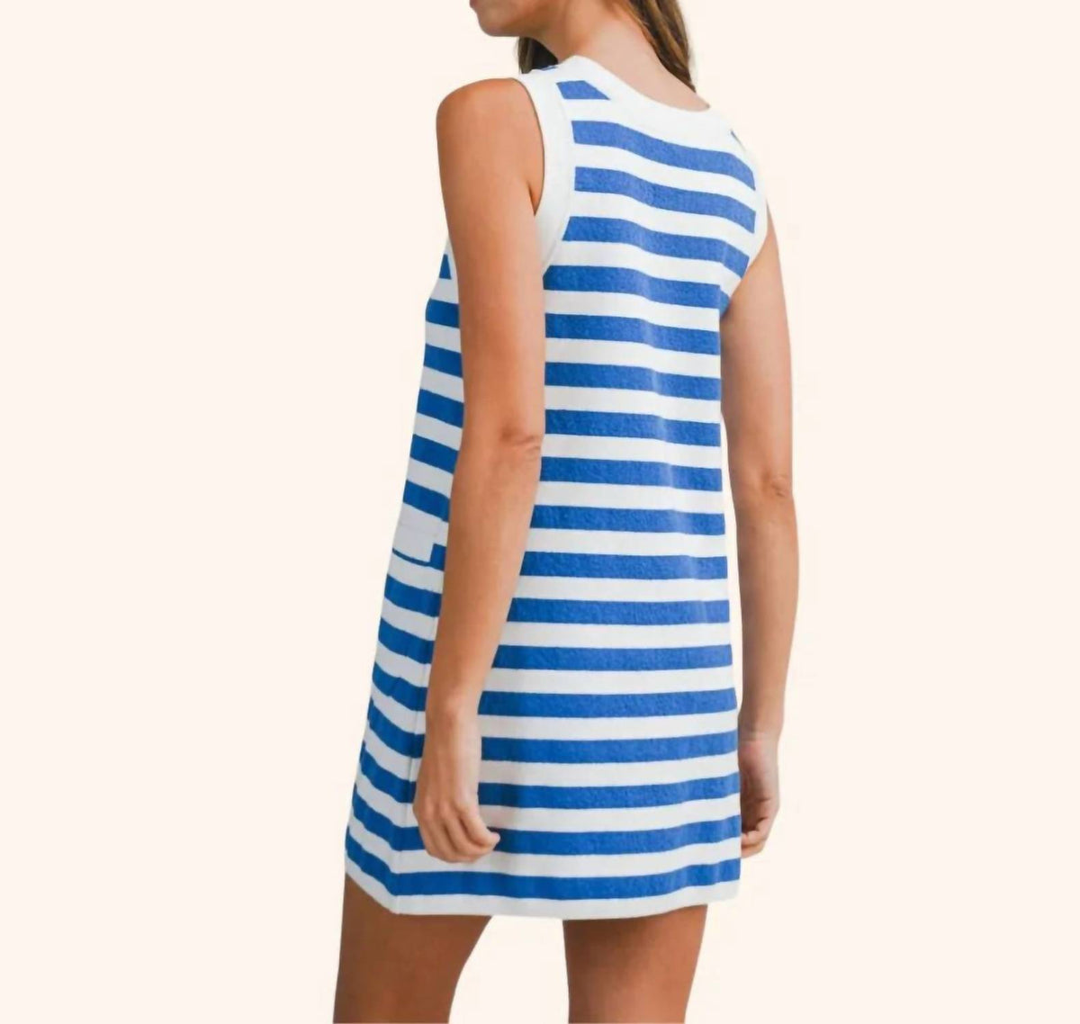Mable - Striped Sleeveless Knit Mini Dress