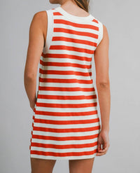 Mable - Striped Sleeveless Knit Mini Dress