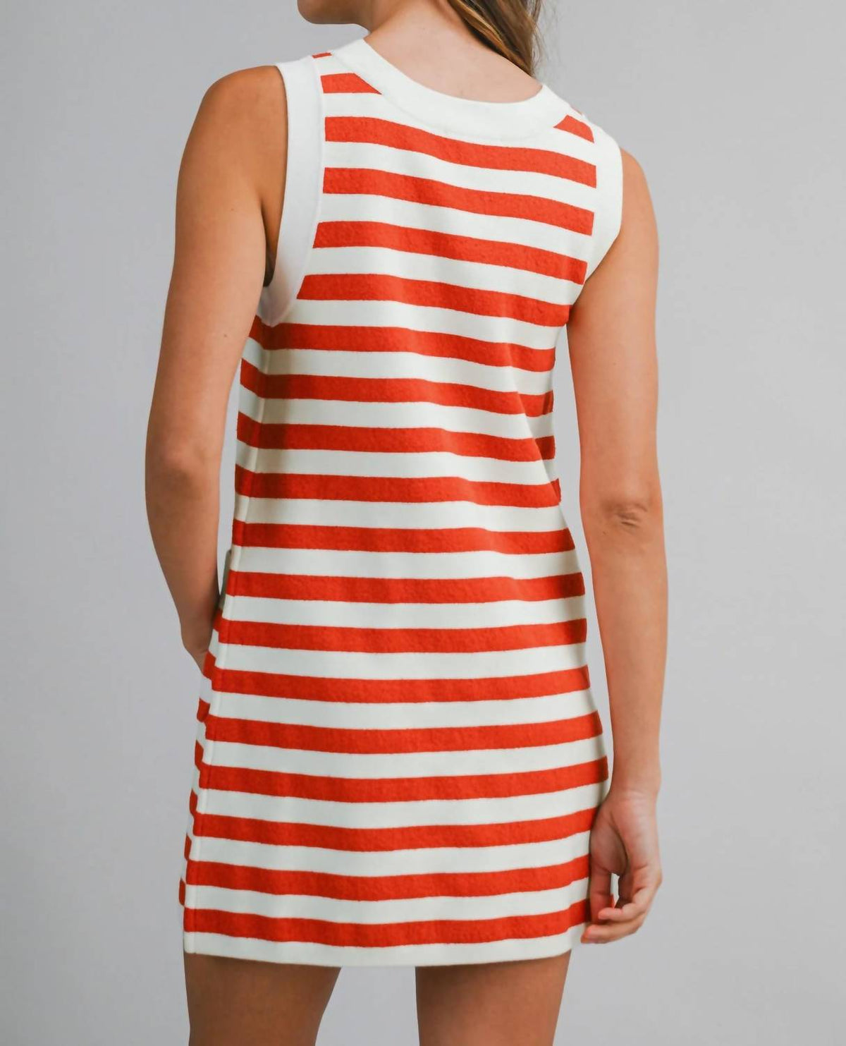 Mable - Striped Sleeveless Knit Mini Dress