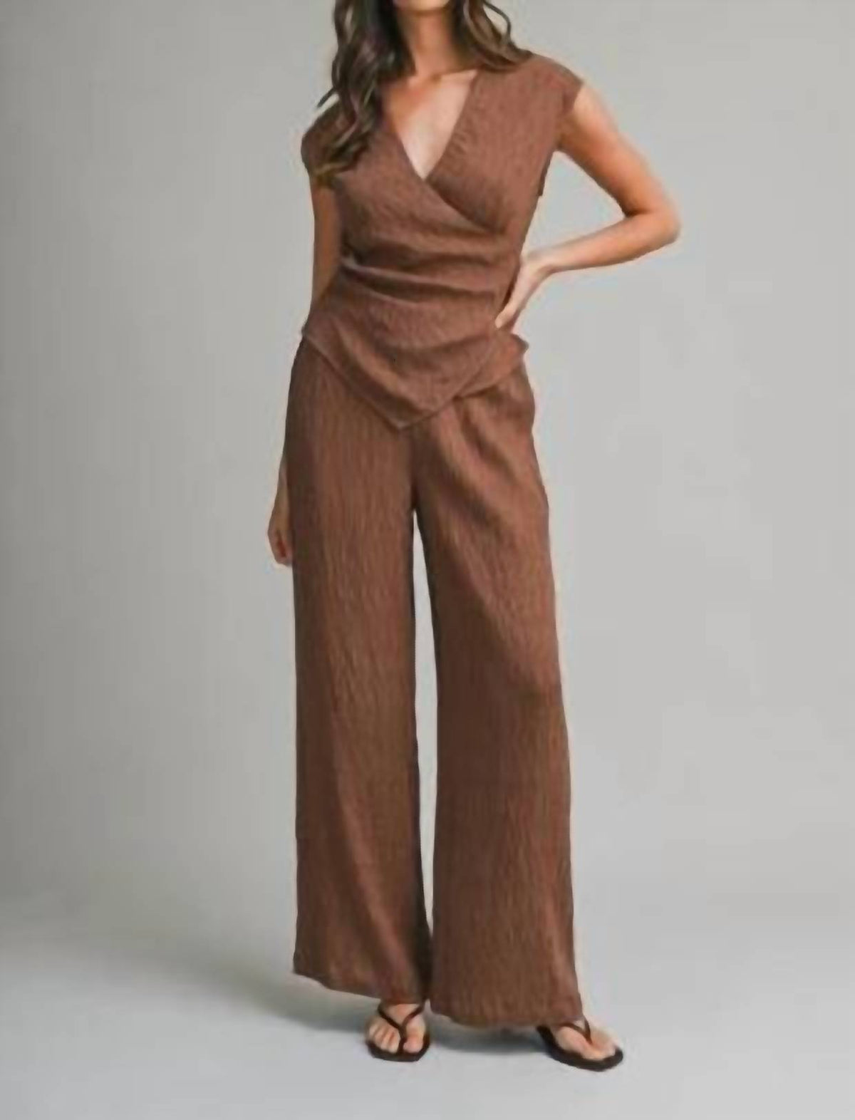 Mable - Textured Fabric Pants