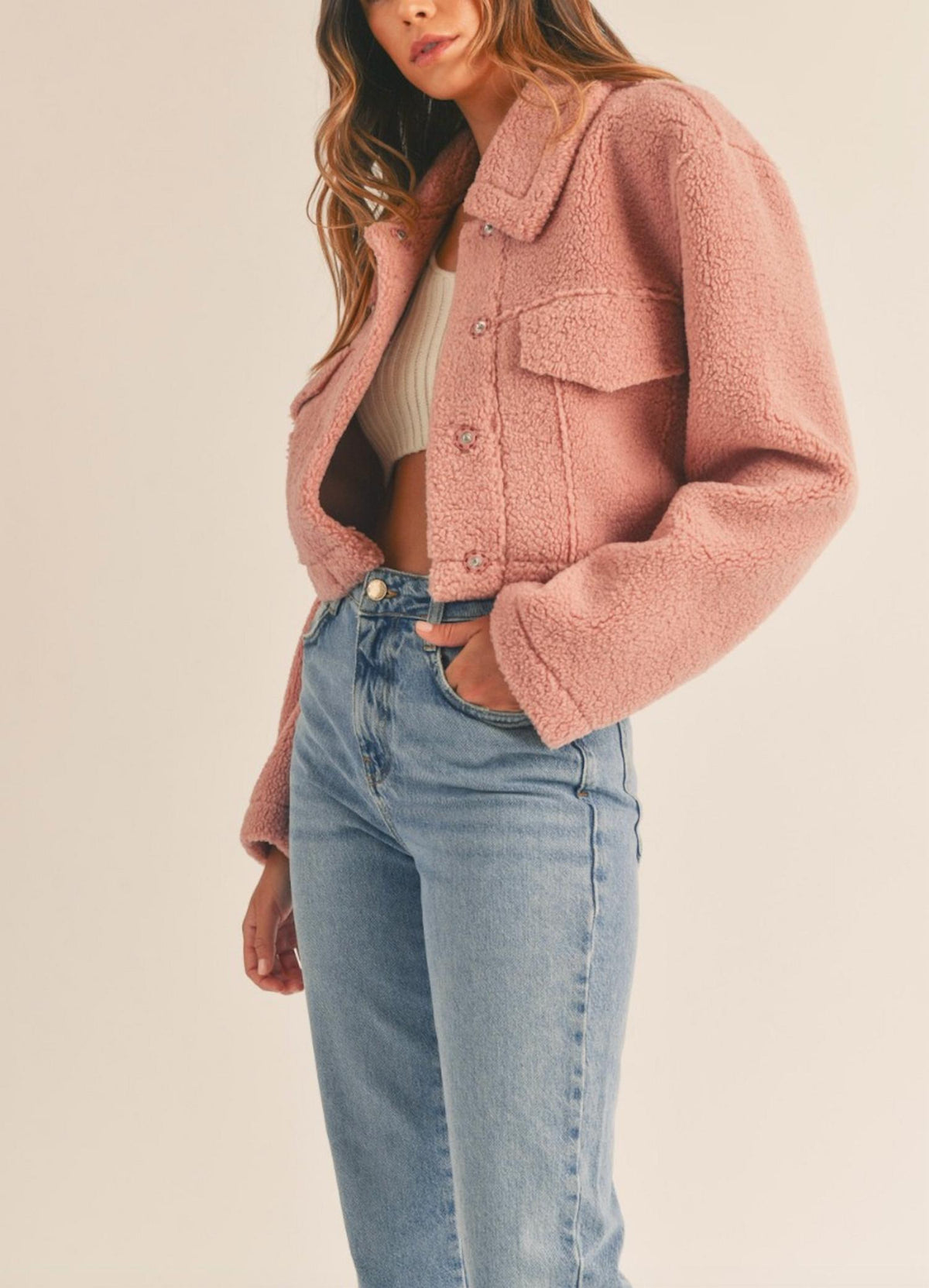 Mable - Women's Sheared Crop Jacket