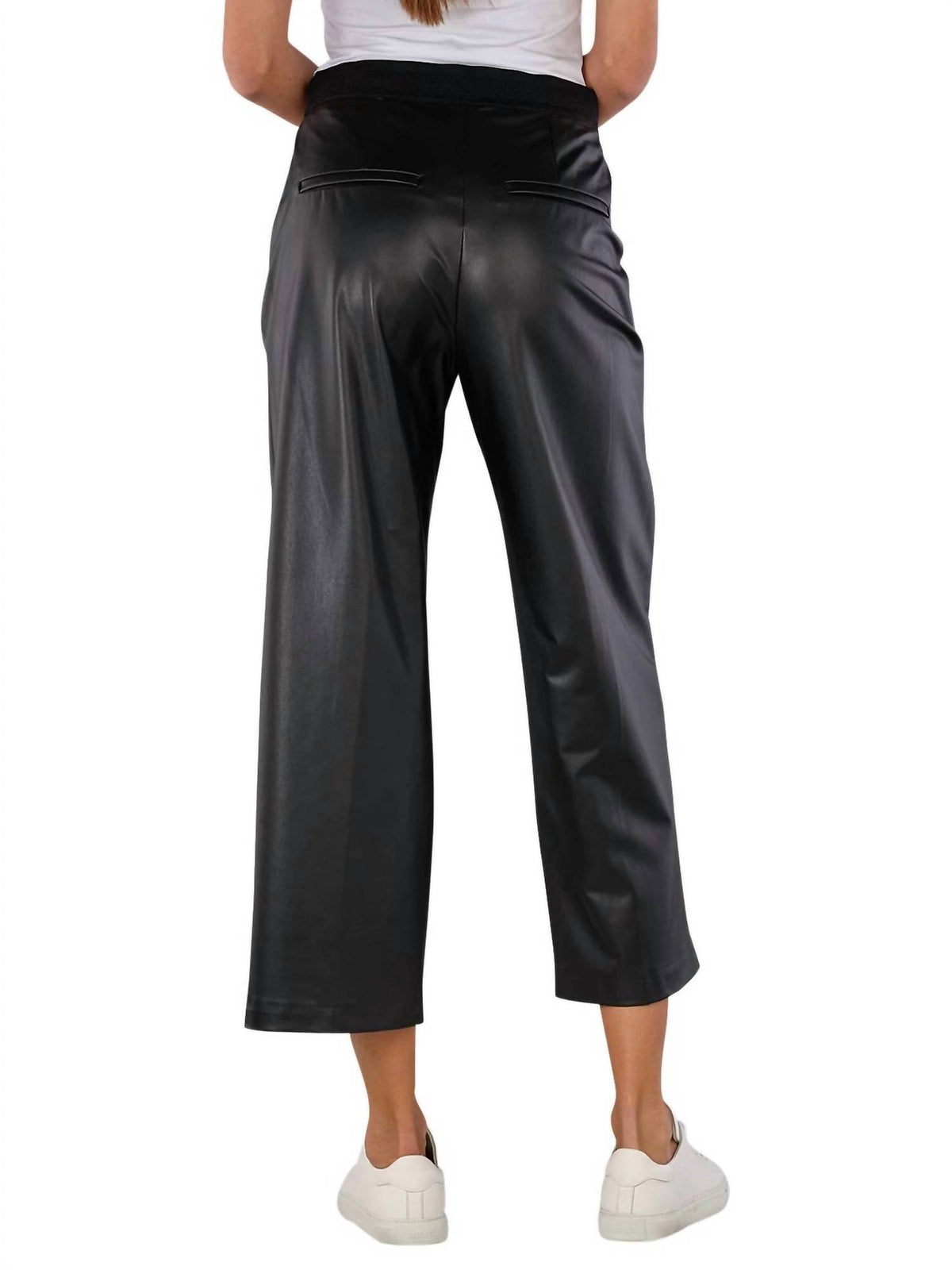 Mac - Chiara Crop Vegan Leather Pull On Pant