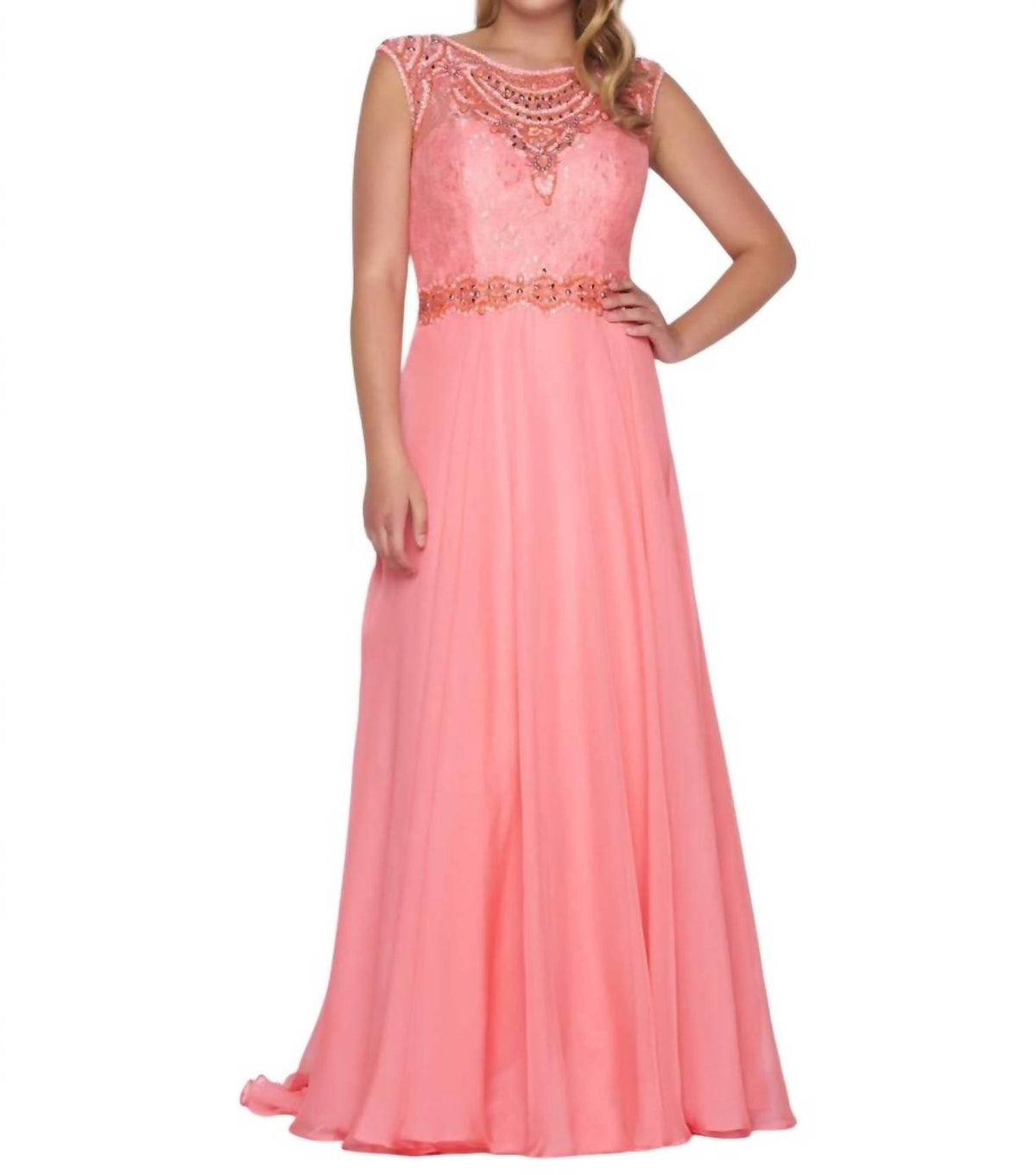 Mac Duggal - Chiffon A-line Gown - Plus