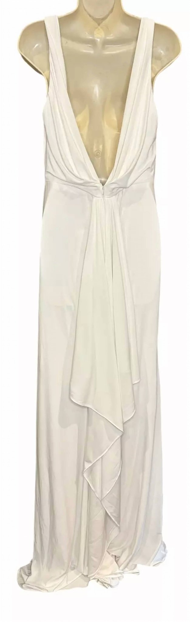 Mac Duggal - Faux Wrap V - neck Slit Jersey Gown - clothing - dresses - maxi