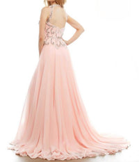 Mac Duggal - Fleur-de-lis Beads Evening Gown
