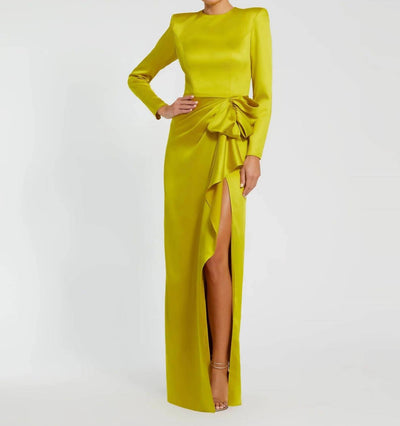 Mac Duggal - Long Sleeve Bow Gown