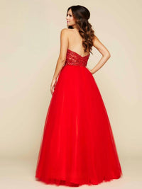 Mac Duggal - Plunging V Neck Ball Gown