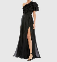 Mac Duggal - Ruffle Layered One Shoulder Gown