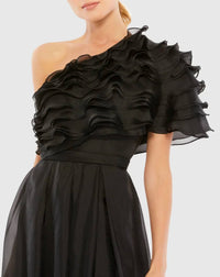 Mac Duggal - Ruffle Layered One Shoulder Gown