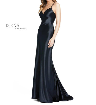 Mac Duggal - Satin Spaghetti Strap Gown