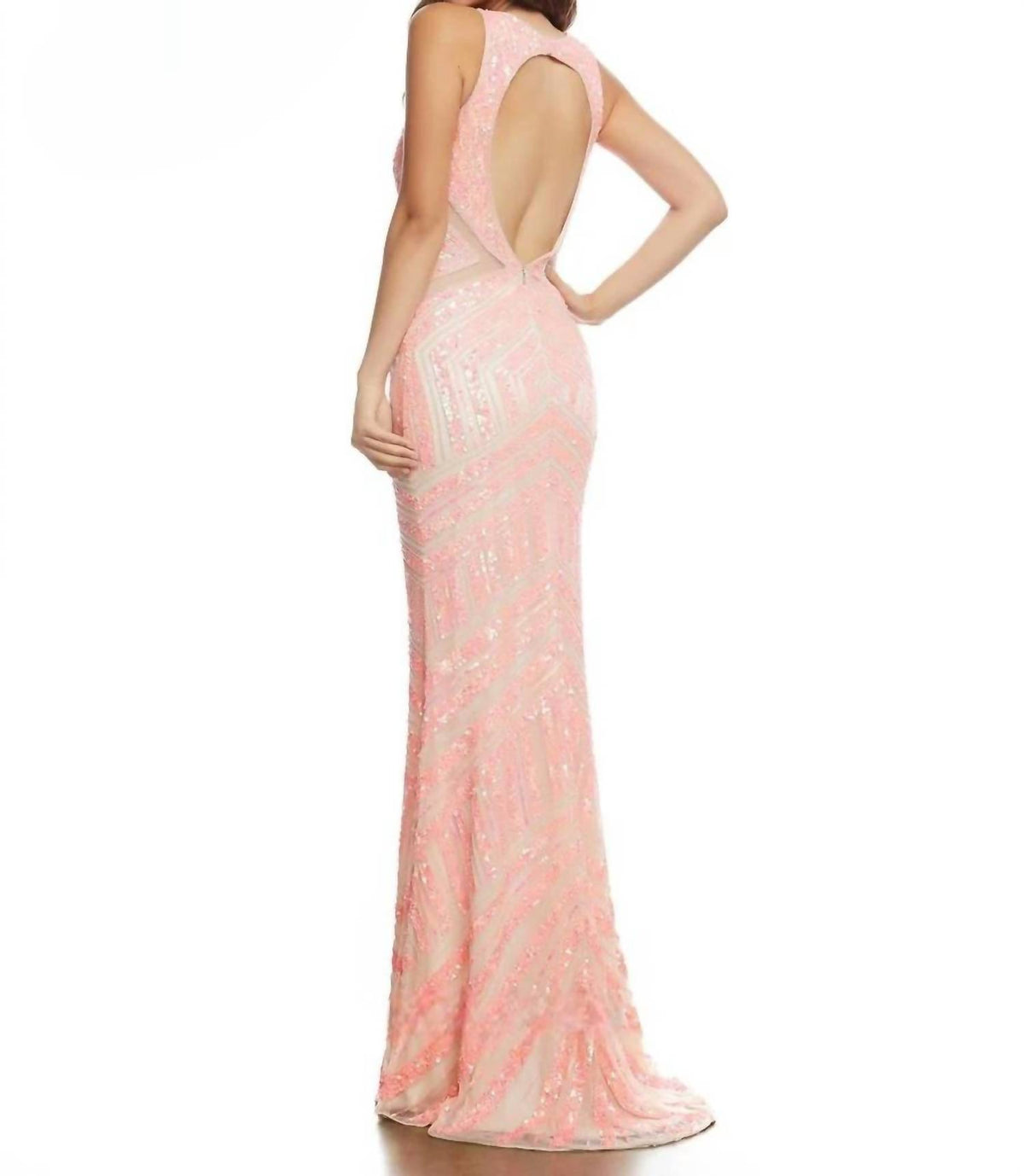 Mac Duggal - Sheer Sequin Gown
