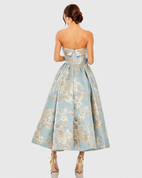 Mac Duggal - Strapless Brocade Midi Dress