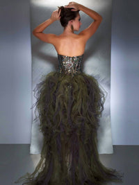 Mac Duggal - TULLE SEQUIN COCKTAIL DRESS