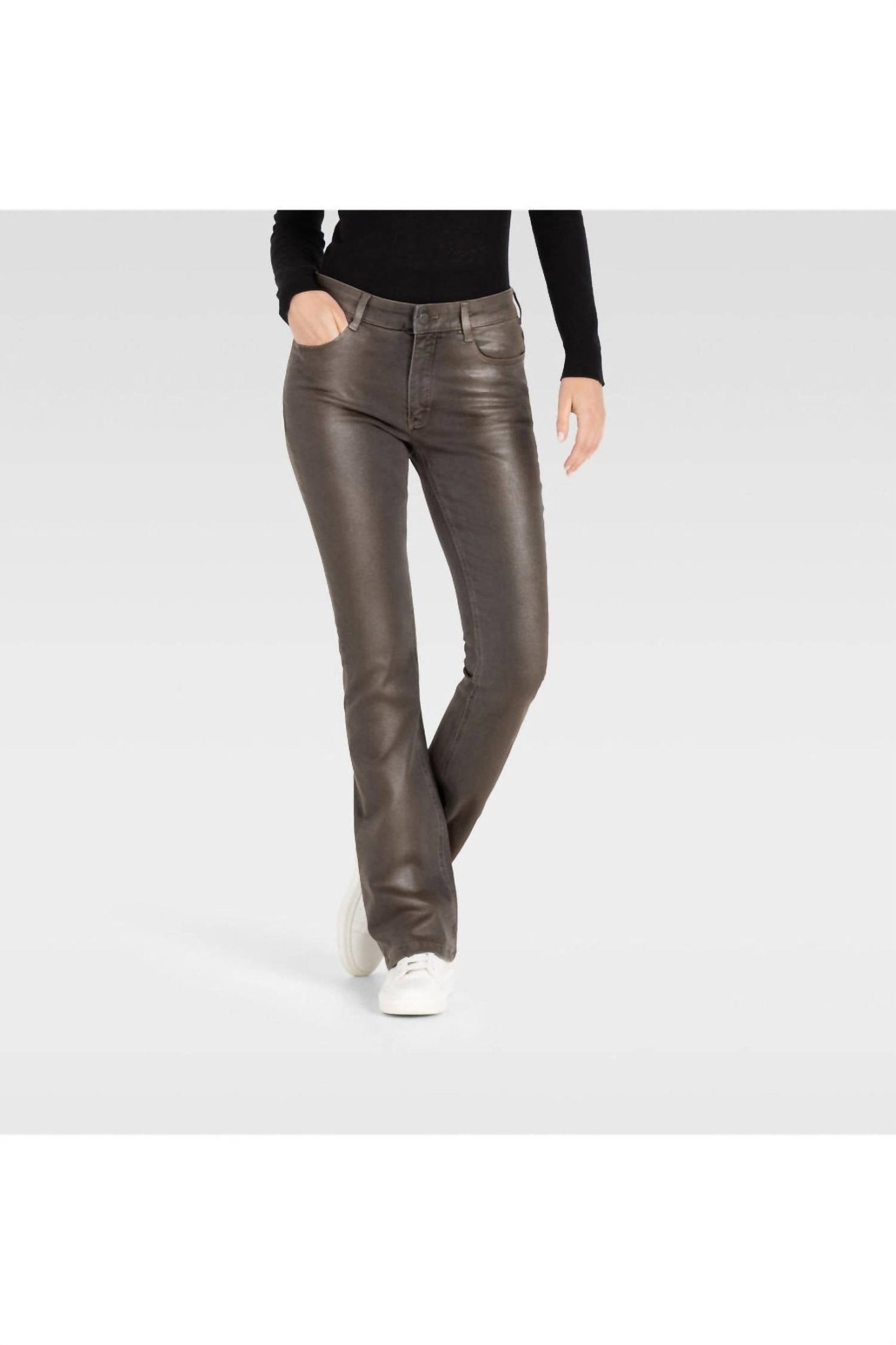 Mac Jeans - Women's Dream Boot Metallic Jean - clothing - flare - grey