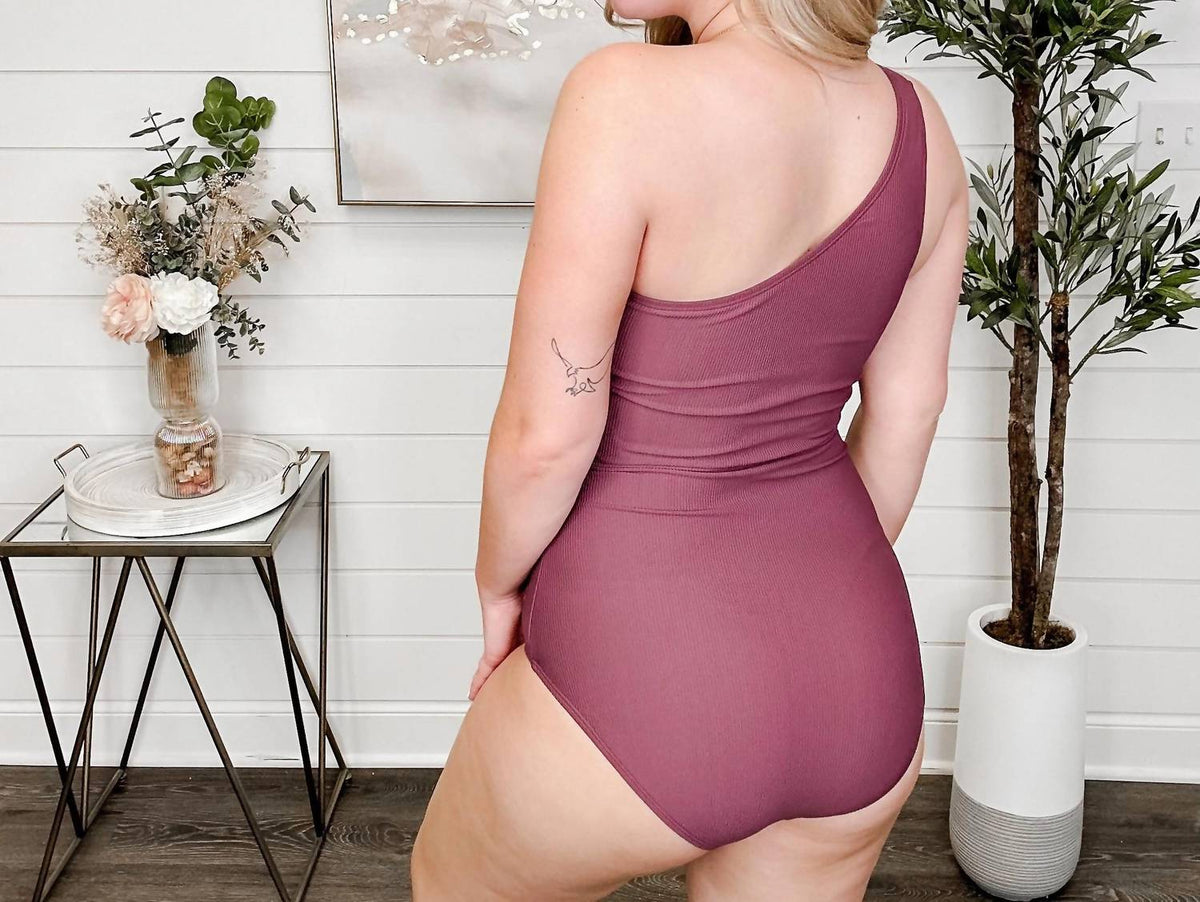 Mack & Mal - Made To Float Ribbed One Piece Swimsuit