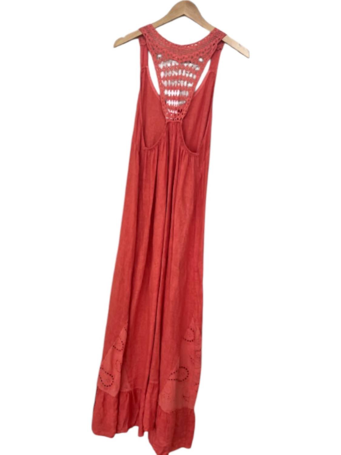 Made In Italy - Women's Linen Long Dress - clothing - dresses - linen