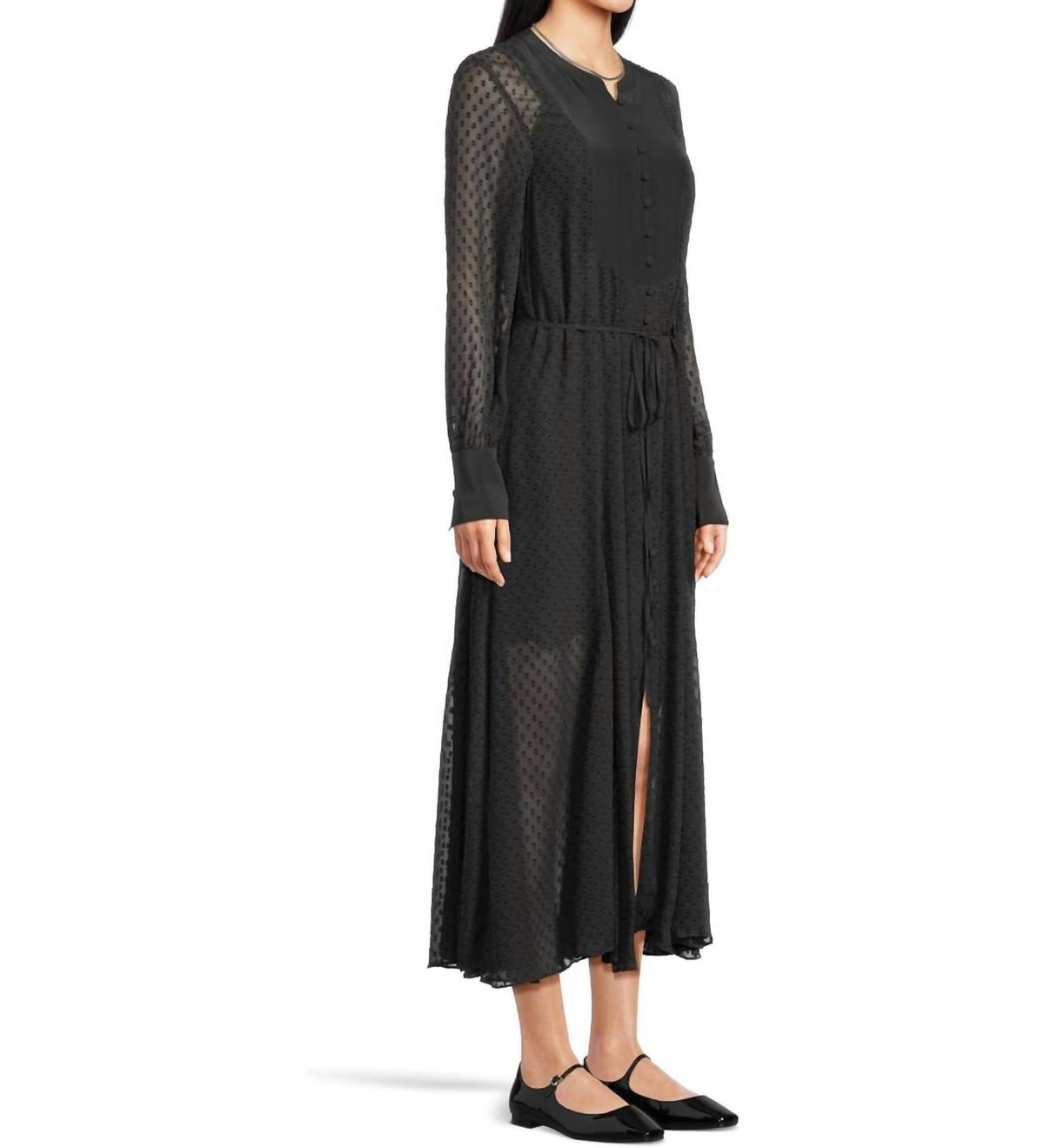 Madewell - Button Front Long Sleeve Dress