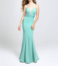 Madison James - Feminine Prom Gown - clothing - dresses - green