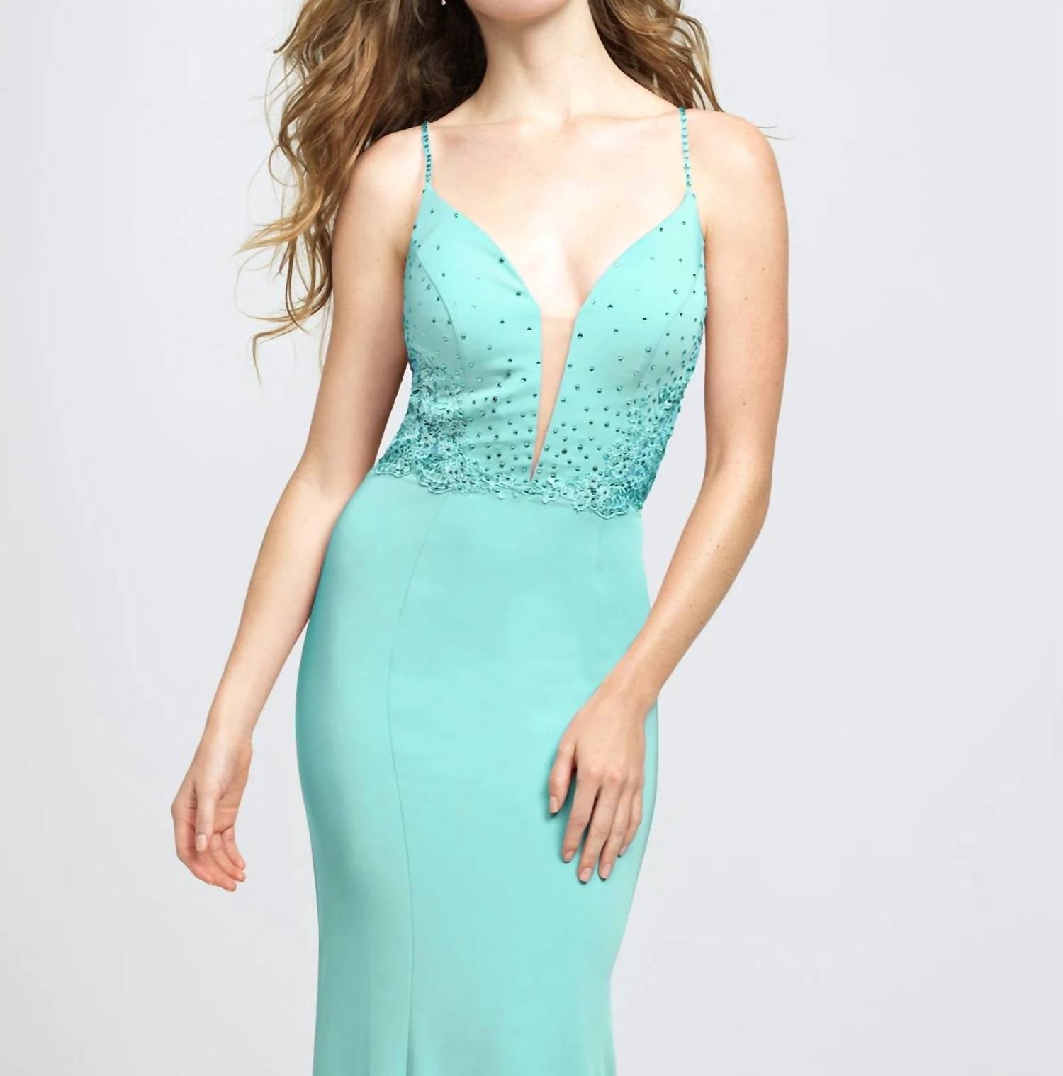 Madison James - Feminine Prom Gown - clothing - dresses - green