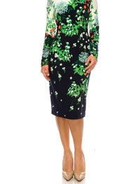 Maggy London - Long Sleeve Floral Sheath Dress - clothing - dresses - floral