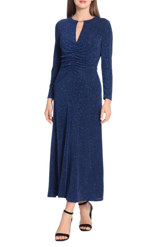 Maggy London - Sparkling Long Evening Dress - blue - clothing - dresses