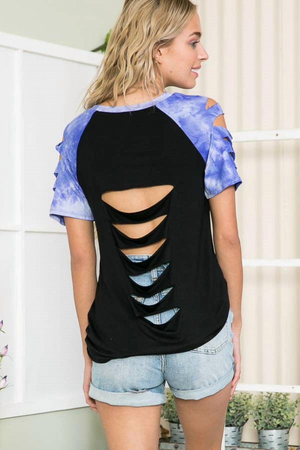 Magic Fit - Cutout Top With Tie-dye