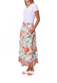 Mahila - Floral Eyelet Maxi Skirt - clothing - cotton - floral
