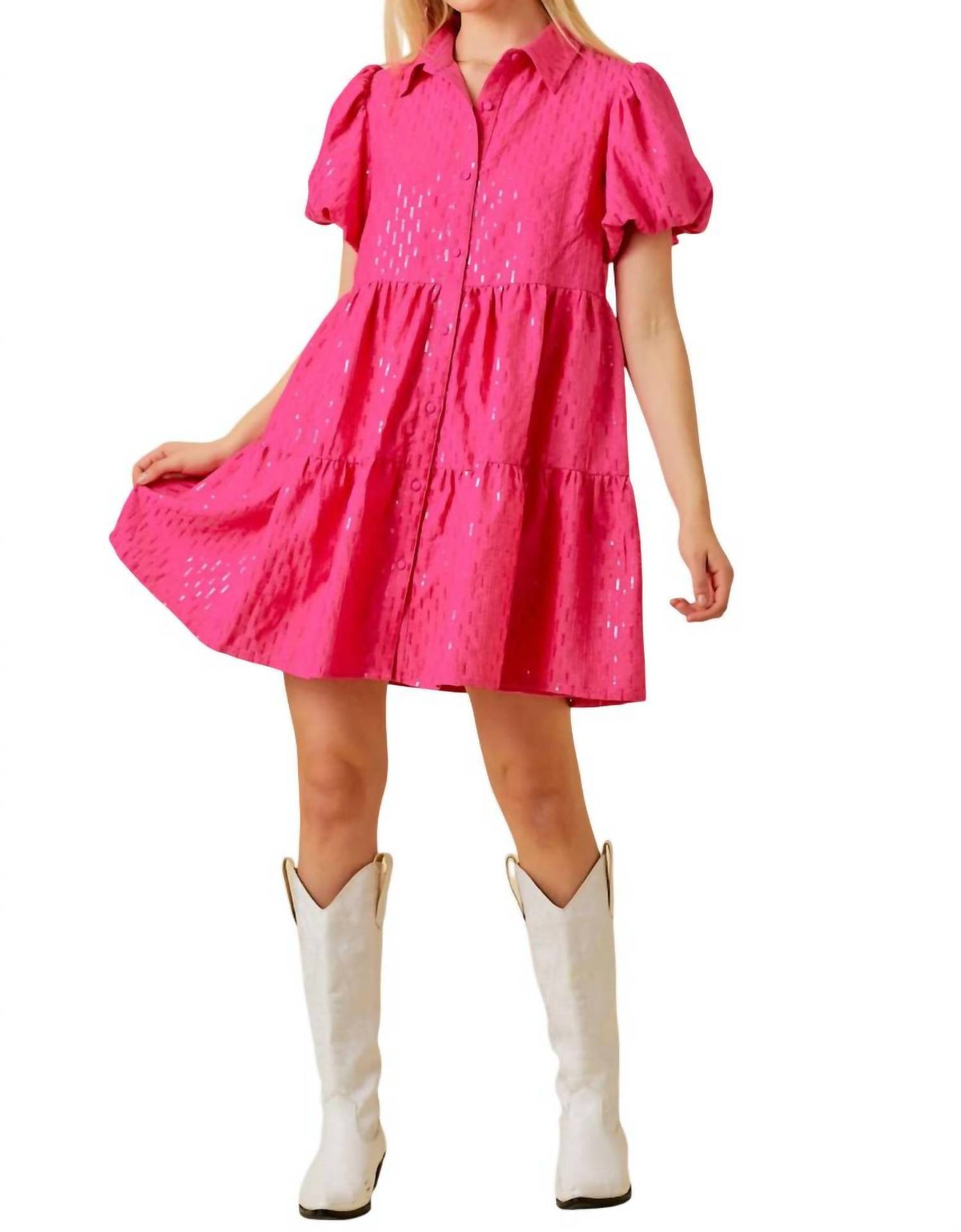 Main Strip - Sparkle Sequin Babydoll Dress