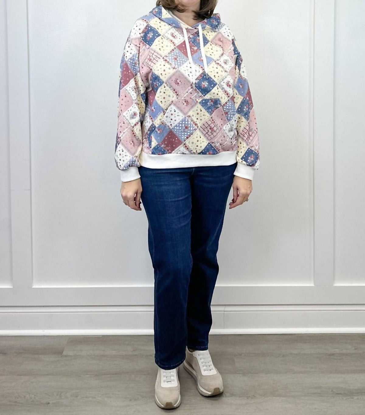 Main Strip - Spring Patchwork Quilted Hoodie